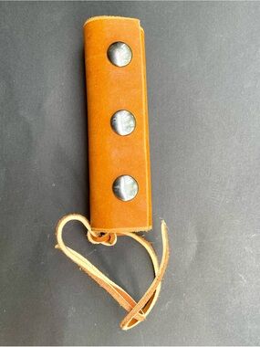 Tan Genuine Leather Ponytail Braid Hair Wrap Handmade New Biker Boho Hippie